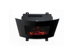 Cheminée Électrique Murale 2000W Kekai Iowa 55x22x43 Cm Noir Simulation Feu Télécommande Incluse Intérieur -Electroménager Soldes cheminee 19433757