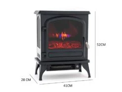 Cheminée Électrique 1950W Kekai Colorado 41x28x52 Cm Noir Avec Simulation De Feu Pour Intérieur -Electroménager Soldes cheminee 19433785