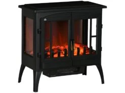 Cheminée Poêle électrique 2000W BARLETTA Noire