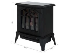 Cheminée électrique Style Rétro CAMPAGEM Noire -Electroménager Soldes cheminee 21988265