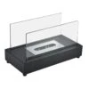 Cheminée Bioéthanol De Table Kekai Etna 35,5x18x20,5cm Brûleur En Acier Inoxydable, Verre Trempé Et Étouffoir -Electroménager Soldes cheminee 22028025