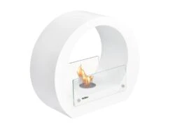 Cheminée Bioéthanol De Table Kekai Vesubio 40x18,2x35cm Brûleur En Acier Inoxydable, Verre Trempé Et Étouffoir -Electroménager Soldes cheminee 22028043