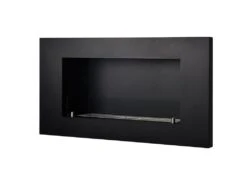 Cheminée Bioéthanol Murale Kekai Tambora 100x19x50 Cm Brûleur En Acier Inoxydable, Verre Trempé Et Étouffoir