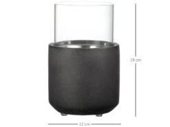 Cheminée Portable à Poser Bioéthanol Avec Réservoir 0,4 L Couverture 18 M² - Design Vase - Dim. 12L X 12l X 19H Cm -Electroménager Soldes cheminee 22167501