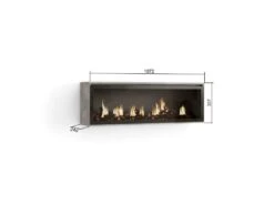 Cheminée électrique LED, 107x38x25cm, Suspendu, Mural, Salon - Salle à Manger, Décorative, Ciment -Electroménager Soldes cheminee 22413381