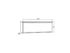 Cheminée électrique LED, 107x38x25cm, Suspendu, Mural, Salon - Salle à Manger, Décorative, Ciment -Electroménager Soldes cheminee 22413385