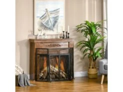 Pare-feu Large Pour Cheminée Ou Poêle - Pare-étincelles - 3 Volets Pliables Et Portes - Métal Noir -Electroménager Soldes cheminee 23010489