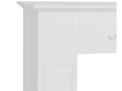 Manteau De Cheminée Style Baroque - Dim. 101L X 19l X 100H Cm - Bois De Sapin Blanc Effet Vieilli -Electroménager Soldes cheminee 23021415