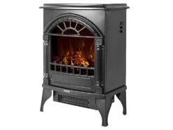 Cheminée électrique Poêle PITON - L41 X P25.5 X H56.5 Cm - Noire -Electroménager Soldes cheminee 390191