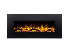 Cheminée électrique Murale LALITA - L110 X P14 X H49 Cm - Blanc -Electroménager Soldes cheminee 443047 1