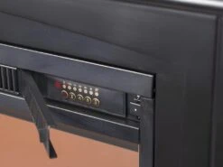 Cheminée électrique à Poser LOPEVI - Avec Manteau - L99 X P25 X H82,5cm - Noire -Electroménager Soldes cheminee 443773