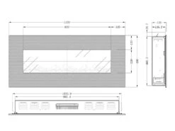 Cheminée électrique Murale LALITA - L110 X P14 X H49 Cm - Blanc -Electroménager Soldes cheminee 451119