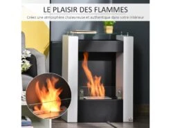 Cheminée Bioéthanol Design Contemporain - étagère, Pare-feu Verre Trempé 6 Mm - Brûleur 1,5 L - Contrôle De Flamme Et Manche Inclus - Acier Noir Blanc 10 Cheminée Bioéthanol Design Contemporain - étagère, Pare-feu Verre Trempé 6 Mm - Brûleur 1,5 L - Contrôle De Flamme Et Manche Inclus - Acier Noir Blanc -Electroménager Soldes cheminee 9458387