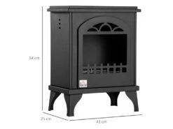 Cheminée Bioéthanol Sur Pieds Style Néo-rétro Poêle 1 Brûleur 1,5 L Dim. 41L X 25l X 54H Cm Couverture 20-25 M² Noir 9 Cheminée Bioéthanol Sur Pieds Style Néo-rétro Poêle 1 Brûleur 1,5 L Dim. 41L X 25l X 54H Cm Couverture 20-25 M² Noir -Electroménager Soldes cheminee 9458437