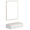 Meuble D'entrée + Miroir Coloris Blanc/naturel -Electroménager Soldes console 10014087
