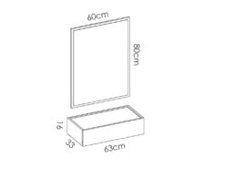 Meuble D'entrée + Miroir Coloris Blanc/naturel -Electroménager Soldes console 10014095