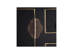 Console 4 Portes, 3 Tiroirs Noire Meuble Chinois - PEKIN -Electroménager Soldes console 11129419