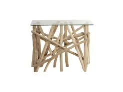 Console En Bois Flotté/Verre - COMCIA -Electroménager Soldes console 11129717