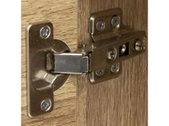 Meuble Etagère 2 Cases De Rangement Et 1 Porte Effet Bois Naturel H. 73 Cm -Electroménager Soldes console 11909319