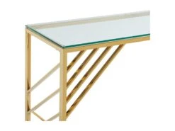 Console En Verre Trempé Et Acier Inoxydable - Doré - SIMATO De Pascal MORABITO -Electroménager Soldes console 11942807
