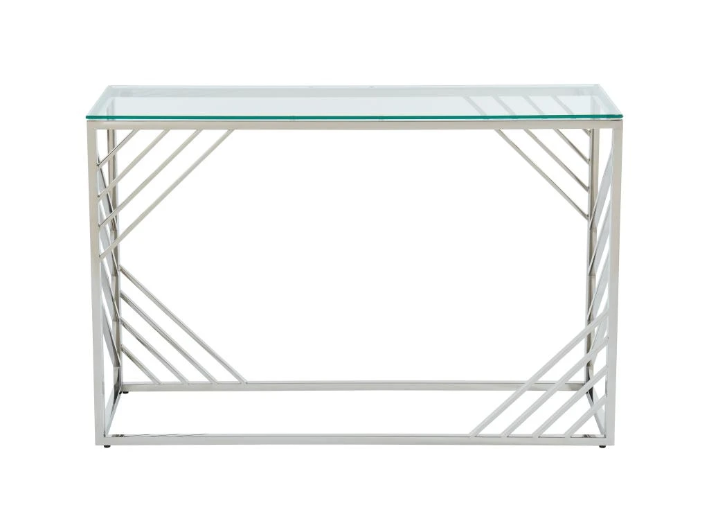 Console En Verre Trempé Et Acier Inoxydable - Chromé - SIMATO De Pascal MORABITO 5 Console En Verre Trempé Et Acier Inoxydable - Chromé - SIMATO De Pascal MORABITO – Image 3