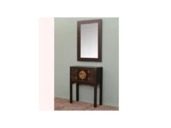 Console 2 Portes, 6 Tiroirs Noire Meuble Chinois - PEKIN -Electroménager Soldes console 12072413