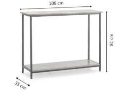 Meuble D'entrée Chloe Couloir Avec 1 étagère Inférieure, Chêne/noir -Electroménager Soldes console 13625795