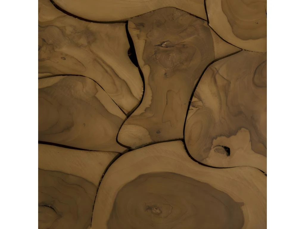 SUZY - Cube 40x40cm Bois Teck Nature 5 SUZY - Cube 40x40cm Bois Teck Nature – Image 3