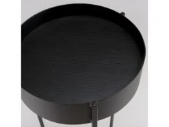 DALY - Sellette Ronde / Porte Plantes GM Noire Piètement Métal -Electroménager Soldes console 14654253