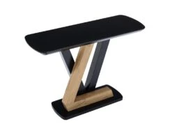 Console En MDF - Naturel Et Noir - BANEMIA -Electroménager Soldes console 15938431