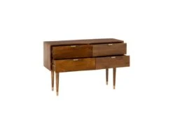 Console 4 Tiroirs Bois Massif - CURVA -Electroménager Soldes console 17629251