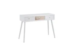 Console 3 Tiroirs Bois Clair/Blanc - PRIMAVERA