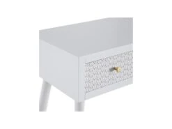Console 3 Tiroirs Bois Clair/Blanc - PRIMAVERA -Electroménager Soldes console 17629291