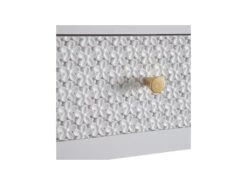 Console 3 Tiroirs Bois Clair/Blanc - PRIMAVERA -Electroménager Soldes console 17629293