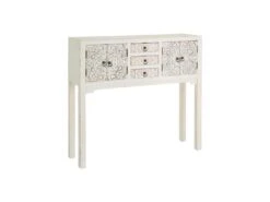 Console 4 Portes, 3 Tiroirs Blanche Meuble Chinois - PEKIN