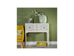 Console 4 Portes, 3 Tiroirs Blanche Meuble Chinois - PEKIN -Electroménager Soldes console 17629371