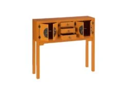 Console 4 Portes, 3 Tiroirs Orange Meuble Chinois - PEKIN 10 Console 4 Portes, 3 Tiroirs Orange Meuble Chinois - PEKIN -Electroménager Soldes console 17629455