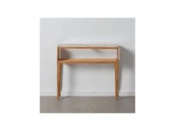 Console Bois Rotin Verre - ALBERTINA -Electroménager Soldes console 17636813