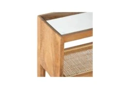 Console Bois Rotin Verre - ALBERTINA -Electroménager Soldes console 17636815