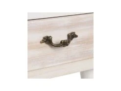 Console 2 Tiroirs Bois Clair/Blanc - LINO -Electroménager Soldes console 17636865