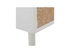 Console 3 Tiroirs Bois Massif/Blanc - FLORETTE -Electroménager Soldes console 17787549