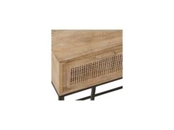 Console 3 Tiroirs En Rotin/Bois/Métal - DALIA -Electroménager Soldes console 17787597