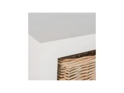 Console Avec 2 Paniers En Osier - MARIN -Electroménager Soldes console 18000033