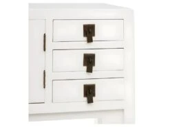 Console 2 Portes 6 Tiroirs Blanc - SHANGHAI -Electroménager Soldes console 18000045