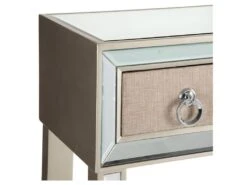 Console 2 Tiroirs Miroir/Crème - MIRIANE -Electroménager Soldes console 18001981