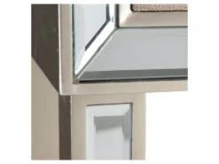 Console 2 Tiroirs Miroir/Crème - MIRIANE -Electroménager Soldes console 18001983