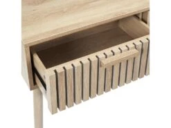 PAJAN - Console 2 Tiroirs Effet Bois Avec Tasseaux -Electroménager Soldes console 19125593