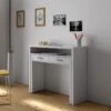 Console Bureau Extensible Blanc - NIAL - L 99 X L 36 X H 88 Cm 2 Console Bureau Extensible Blanc - NIAL - L 99 X L 36 X H 88 Cm -Electroménager Soldes console 19823835