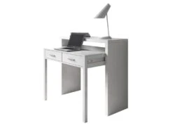 Console Bureau Extensible Blanc - NIAL - L 99 X L 36 X H 88 Cm -Electroménager Soldes console 19823839