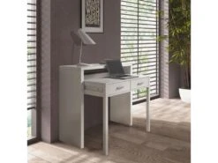 Console Bureau Extensible Blanc - NIAL - L 99 X L 36 X H 88 Cm -Electroménager Soldes console 19823841